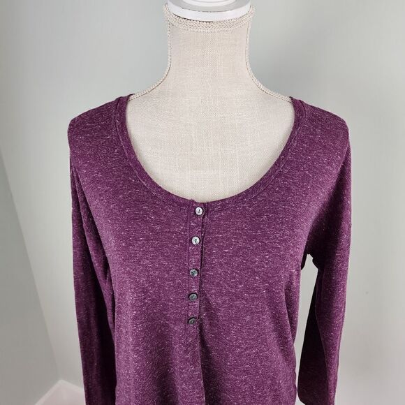 Victoria Secret Long Skeeve Pajama Shirt Size Small Purple - Picture 2 of 8